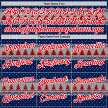 Load image into Gallery viewer, Custom Stitched Royal Red-White 3D Christmas Stripe Sports Pullover Sweatshirt Hoodie
