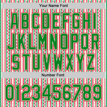 Load image into Gallery viewer, Custom Stitched White Grass Green-Red 3D Christmas Stripe Sports Pullover Sweatshirt Hoodie
