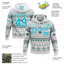 Load image into Gallery viewer, Custom Stitched White Lakes Blue-White 3D Christmas Ugly Sweater Sports Pullover Sweatshirt Hoodie
