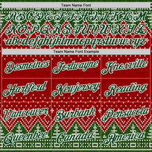 Load image into Gallery viewer, Custom Stitched Red Green-White 3D Christmas Ugly Sweater Sports Pullover Sweatshirt Hoodie
