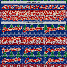 Load image into Gallery viewer, Custom Stitched Royal Red-Cream 3D Christmas Ugly Sweater Sports Pullover Sweatshirt Hoodie
