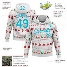 Load image into Gallery viewer, Custom Stitched White Lakes Blue-White 3D Christmas Ugly Sweater Sports Pullover Sweatshirt Hoodie
