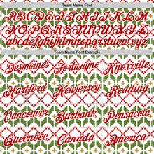 Load image into Gallery viewer, Custom Stitched White Red-White 3D Christmas Ugly Sweater Sports Pullover Sweatshirt Hoodie
