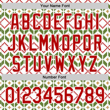 Load image into Gallery viewer, Custom Stitched White Red-White 3D Christmas Ugly Sweater Sports Pullover Sweatshirt Hoodie
