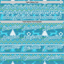 Load image into Gallery viewer, Custom Stitched Panther Blue Panther Blue-White 3D Christmas Ugly Sweater Sports Pullover Sweatshirt Hoodie
