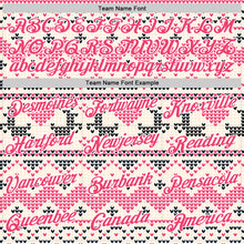 Load image into Gallery viewer, Custom Stitched White Neon Pink-White 3D Christmas Ugly Sweater Sports Pullover Sweatshirt Hoodie
