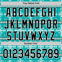 Load image into Gallery viewer, Custom Stitched Blue Black-White 3D Christmas Ugly Sweater Sports Pullover Sweatshirt Hoodie
