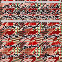 Load image into Gallery viewer, Custom Stitched Red Black-White 3D Christmas Houndstooth Sports Pullover Sweatshirt Hoodie
