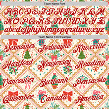 Load image into Gallery viewer, Custom Stitched Cream Red-Cream 3D Christmas Patchwork Sports Pullover Sweatshirt Hoodie
