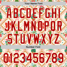 Load image into Gallery viewer, Custom Stitched Cream Red-Cream 3D Christmas Patchwork Sports Pullover Sweatshirt Hoodie
