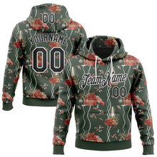 Load image into Gallery viewer, Custom Stitched Green Black-White 3D Christmas Sports Pullover Sweatshirt Hoodie
