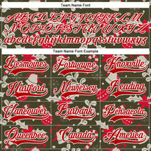 Load image into Gallery viewer, Custom Olive Red-White 3D Christmas Hockey Lace Neck Jersey
