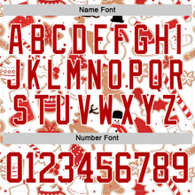 Load image into Gallery viewer, Custom White Red-White 3D Christmas Hockey Lace Neck Jersey

