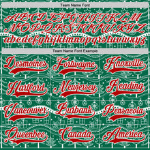 Загрузить изображение в средство просмотра галереи, Custom Kelly Green Red-White 3D Christmas Hockey Lace Neck Jersey
