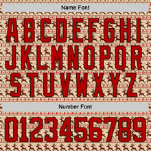 Загрузить изображение в средство просмотра галереи, Custom City Cream Red-Brown 3D Christmas Hockey Lace Neck Jersey
