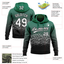 Laden Sie das Bild in den Galerie-Viewer, Custom Stitched Kelly Green White-Black 3D Pattern Design Abstract Shape Sports Pullover Sweatshirt Hoodie
