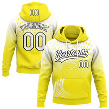 Load image into Gallery viewer, Custom Stitched Light Yellow White-Black 3D Pattern Design Geometrico Graph Sports Pullover Sweatshirt Hoodie

