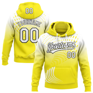 Custom Stitched Light Yellow White-Black 3D Pattern Design Geometrico Graph Sports Pullover Sweatshirt Hoodie