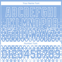 Load image into Gallery viewer, Custom Stitched Light Blue Light Blue-White 3D Pattern Design Geometrico Graph Sports Pullover Sweatshirt Hoodie
