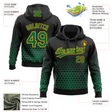 Load image into Gallery viewer, Custom Stitched Black Kelly Green-Gold 3D Pattern Design Geometrico Graph Sports Pullover Sweatshirt Hoodie
