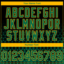 Load image into Gallery viewer, Custom Stitched Black Kelly Green-Gold 3D Pattern Design Geometrico Graph Sports Pullover Sweatshirt Hoodie
