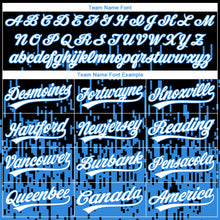 Load image into Gallery viewer, Custom Stitched Black White-Powder Blue 3D Pattern Design Abstract Shape Sports Pullover Sweatshirt Hoodie
