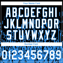 Load image into Gallery viewer, Custom Stitched Black White-Powder Blue 3D Pattern Design Abstract Shape Sports Pullover Sweatshirt Hoodie
