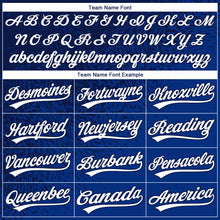 Charger l&#39;image dans la galerie, Custom Stitched Royal White-Navy 3D Pattern Design Abstract Shape Sports Pullover Sweatshirt Hoodie
