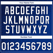 Charger l&#39;image dans la galerie, Custom Stitched Royal White-Navy 3D Pattern Design Abstract Shape Sports Pullover Sweatshirt Hoodie
