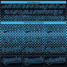 Load image into Gallery viewer, Custom Stitched Black Black-Sky Blue 3D Pattern Design Geometrico Graph Sports Pullover Sweatshirt Hoodie
