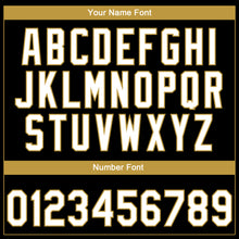 Load image into Gallery viewer, Custom Stitched Black White-Old Gold 3D Pattern Design Geometrico Graph Sports Pullover Sweatshirt Hoodie
