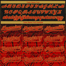 Load image into Gallery viewer, Custom Stitched Black Red-Old Gold 3D Pattern Design Leopardo Sports Pullover Sweatshirt Hoodie
