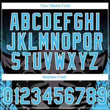 Load image into Gallery viewer, Custom Stitched Black Sky Blue-White 3D Pattern Design Leopardo Sports Pullover Sweatshirt Hoodie
