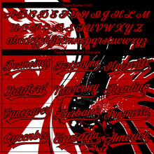 Load image into Gallery viewer, Custom Stitched White Red-Black 3D Pattern Design Wolf Sports Pullover Sweatshirt Hoodie
