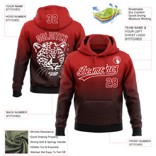 Load image into Gallery viewer, Custom Stitched Black Red-White 3D Pattern Design Leopardo Sports Pullover Sweatshirt Hoodie
