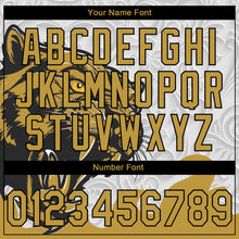 Load image into Gallery viewer, Custom Stitched Gray Old Gold-Black 3D Pattern Design Leopardo Sports Pullover Sweatshirt Hoodie
