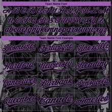 Load image into Gallery viewer, Custom Stitched Black Black-Medium Purple 3D Pattern Design Leopardo Sports Pullover Sweatshirt Hoodie
