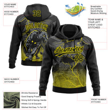 Загрузить изображение в средство просмотра галереи, Custom Stitched Black Black-Light Yellow 3D Pattern Design Leopardo Sports Pullover Sweatshirt Hoodie

