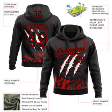 Load image into Gallery viewer, Custom Stitched Black Black-Red 3D Pattern Design Leopardo Scratch Sports Pullover Sweatshirt Hoodie

