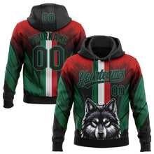 Charger l&#39;image dans la galerie, Custom Stitched Red Black-Kelly Green 3D Pattern Design Wolf Sports Pullover Sweatshirt Hoodie
