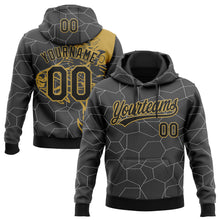 Load image into Gallery viewer, Custom Stitched Gray Black-Old Gold 3D Pattern Design Wolf Sports Pullover Sweatshirt Hoodie
