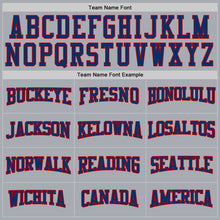 Load image into Gallery viewer, Custom Gray US Navy Blue-Red 3D Pattern Design Game Day Columbus Inspired Sports Pullover Sweatshirt Hoodie
