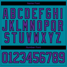 Laden Sie das Bild in den Galerie-Viewer, Custom Teal Purple Neon Green-Black 3D Pattern Fragment Art Hockey Lace Neck Jersey
