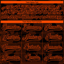 Загрузить изображение в средство просмотра галереи, Custom Black Orange-White 3D Pattern Curve Lines Hockey Lace Neck Jersey
