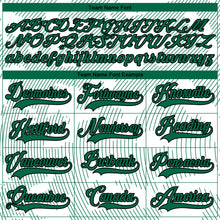 Load image into Gallery viewer, Custom White Kelly Green-Black 3D Pattern Curve Lines Hockey Lace Neck Jersey
