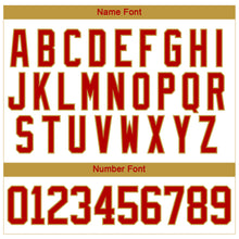 Charger l&#39;image dans la galerie, Custom White Red-Old Gold 3D Pattern Curve Lines Hockey Lace Neck Jersey
