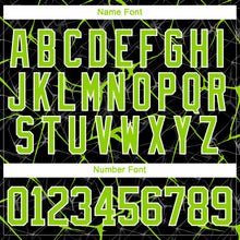 Загрузить изображение в средство просмотра галереи, Custom Black Neon Green-White 3D Pattern Abstract Network Hockey Lace Neck Jersey
