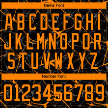 Загрузить изображение в средство просмотра галереи, Custom Black Bay Orange-White 3D Pattern Abstract Network Hockey Lace Neck Jersey
