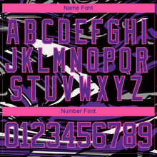 Загрузить изображение в средство просмотра галереи, Custom Figure Purple Black Pink-White 3D Pattern Fluid Art Hockey Lace Neck Jersey
