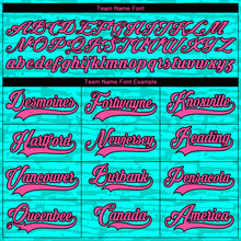 Load image into Gallery viewer, Custom Aqua Pink Black-White 3D Pattern Fragment Art Hockey Lace Neck Jersey
